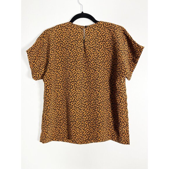 Vintage 90s flowy leopard print short sleeved blouse - Picture 6 of 6
